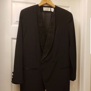 Vintage Oleg Cassini Black Tie Beadedn Blazer 12